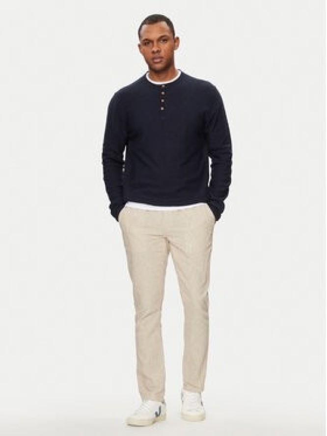 INDICODE Spodnie materiałowe Vitaly 60-332 Beżowy Regular Fit