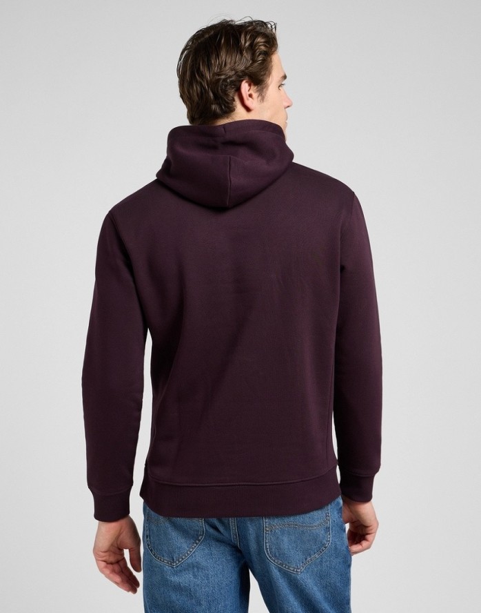 MESKA BLUZA LEE PLAIN HOODIE DEEP WINE 112371837