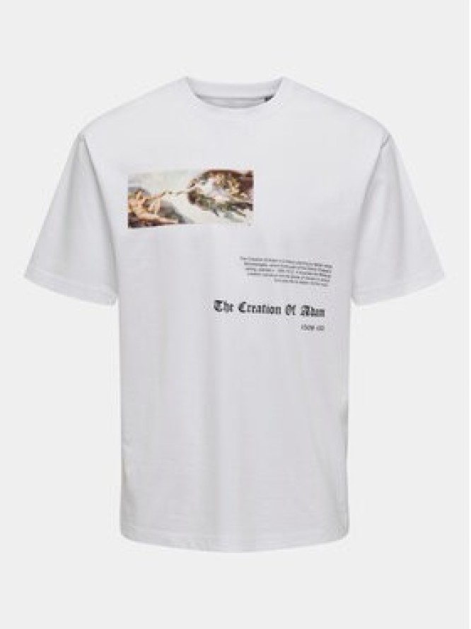 Only & Sons T-Shirt Apoh 22028207 Biały Relaxed Fit