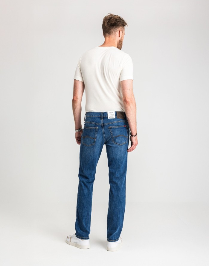 Męskie Spodnie Jeansowe Mustang Style Tramper Straight Denim Blue 1017121 5000 782