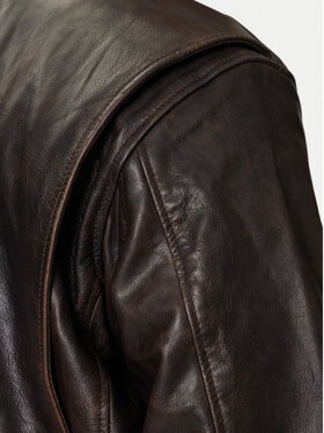 Levi's® Kurtka skórzana Clayton 003AU-0000 Brązowy Regular Fit