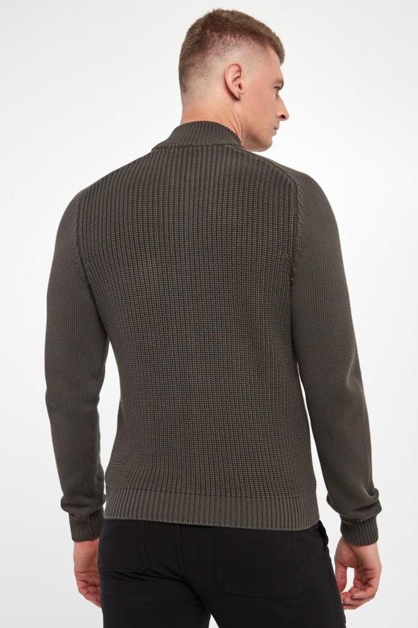 Sweter męski zapinany na zamek AERONAUTICA MILITARE