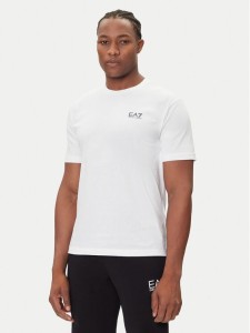 EA7 Emporio Armani T-Shirt 7M000567 AF10375 M0003 Biały Regular Fit