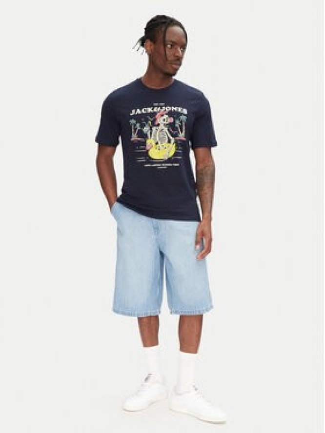 Jack & Jones T-Shirt Eljah 12268472 Granatowy Relaxed Fit