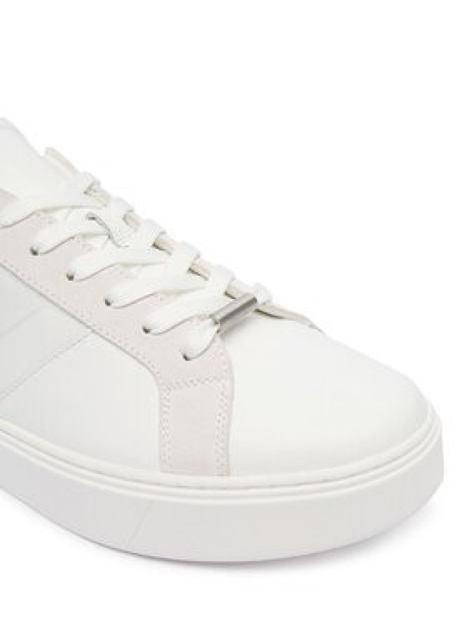 Calvin Klein Sneakersy Classic Cupsole Laceup Tape Lth YM0YM01430 Biały