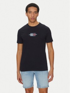 Tommy Hilfiger T-Shirt Flag Box MW0MW38636 Granatowy Regular Fit