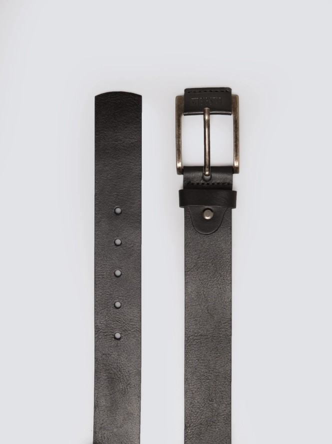 Pasek męski skórzany czarny Koren 906