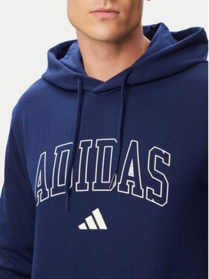 adidas Bluza Collegiate Script Graphic Hoodie KC7186 Niebieski Regular Fit
