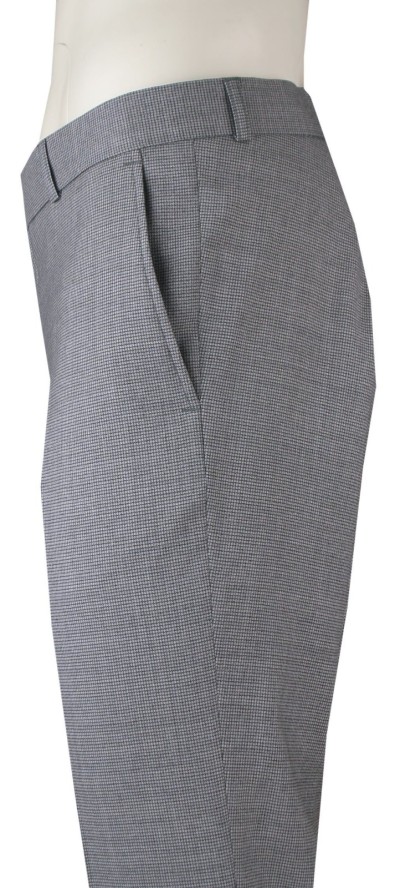 Wełniane, Eleganckie Spodnie Męskie - MEN'SFIELD - Popielate, Mikrowzór