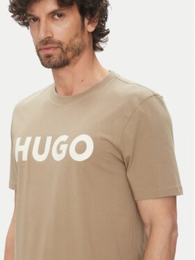 HUGO T-Shirt Dulivio 50467556 Beżowy Regular Fit