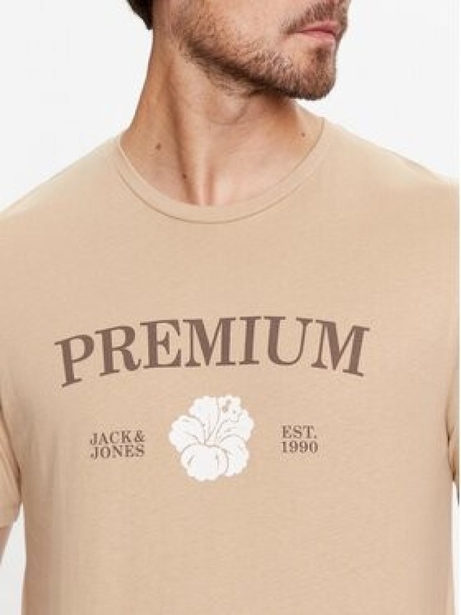 Jack & Jones T-Shirt Jprblaalfie 12259673 Brązowy Regular Fit