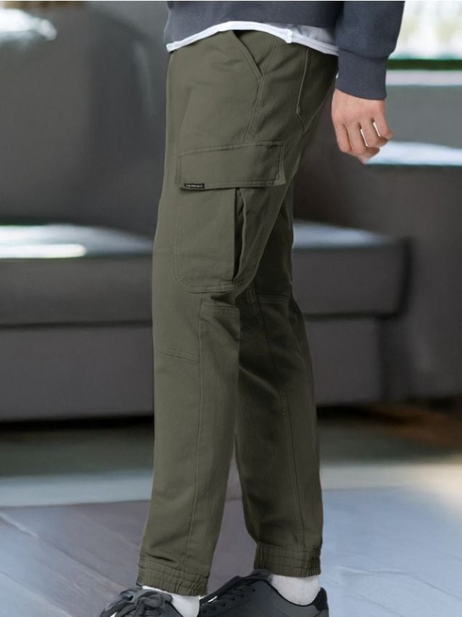 Jeansy regular jogger fit - zielony