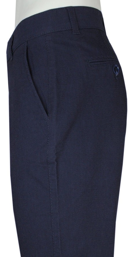 Męskie Spodnie - Rigon - Zwężane Nogawki - Granatowe