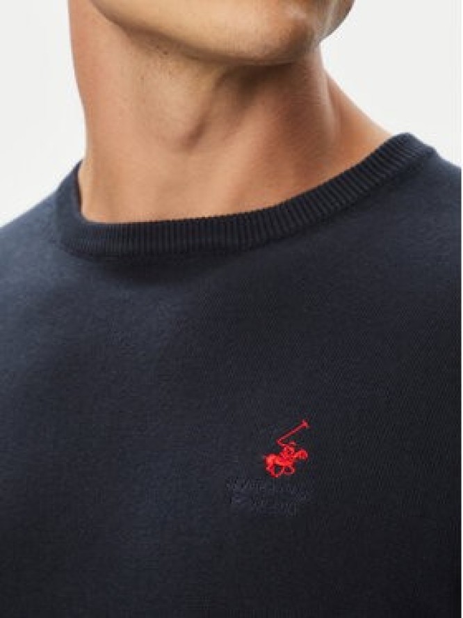 Beverly Hills Polo Club T-Shirt P-SS26M-M436344NVY Granatowy Regular Fit