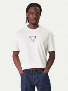 Guess Jeans T-Shirt M6RI45 K8HM0 Biały Oversize