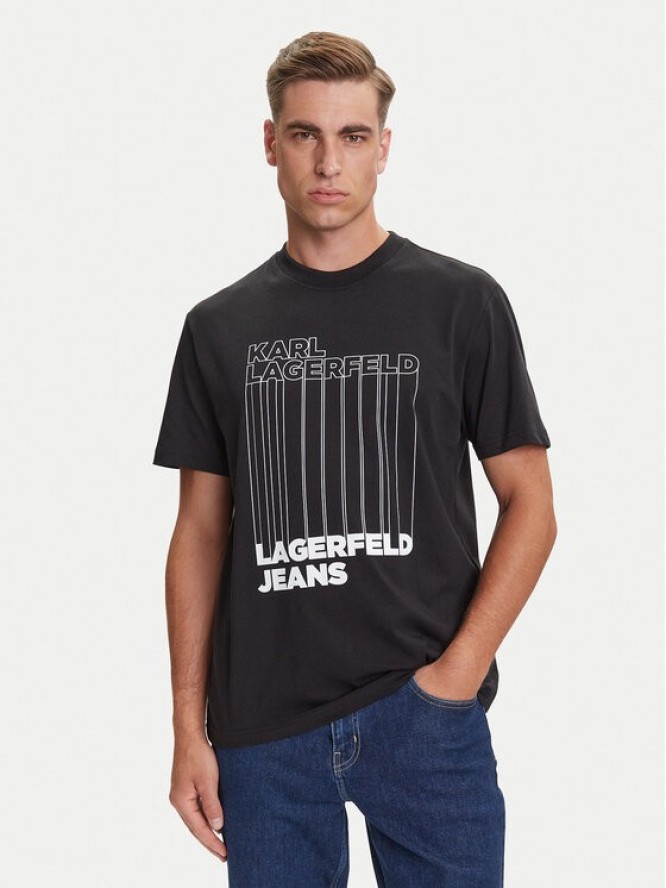 Karl Lagerfeld Jeans T-Shirt A3M17002 Czarny Regular Fit