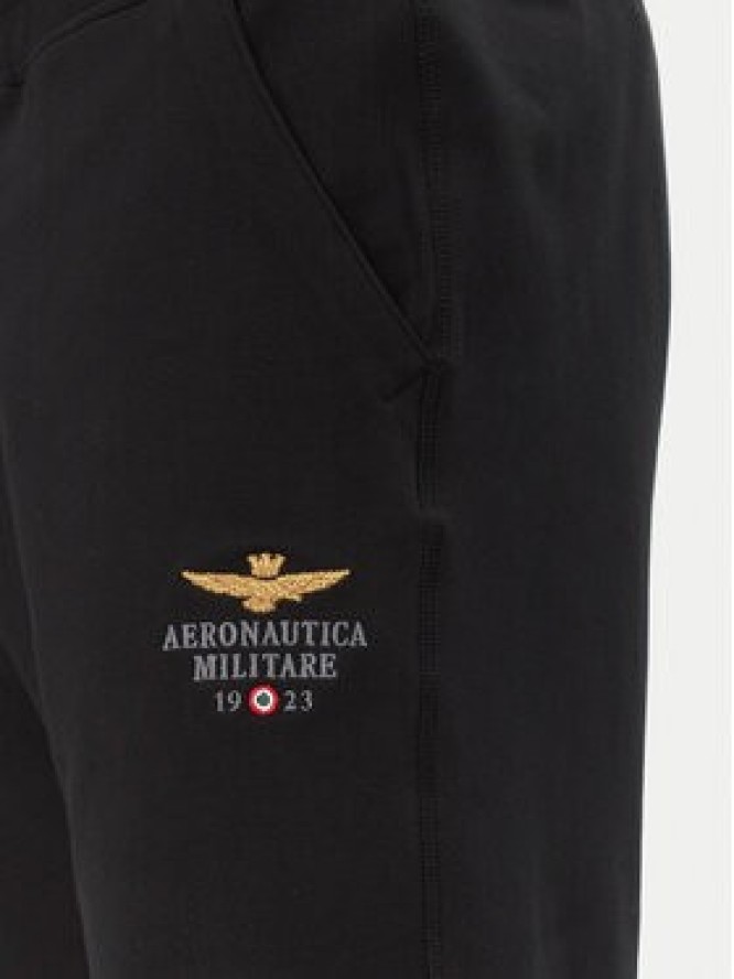Aeronautica Militare Szorty sportowe 251BF017F459 Czarny Regular Fit