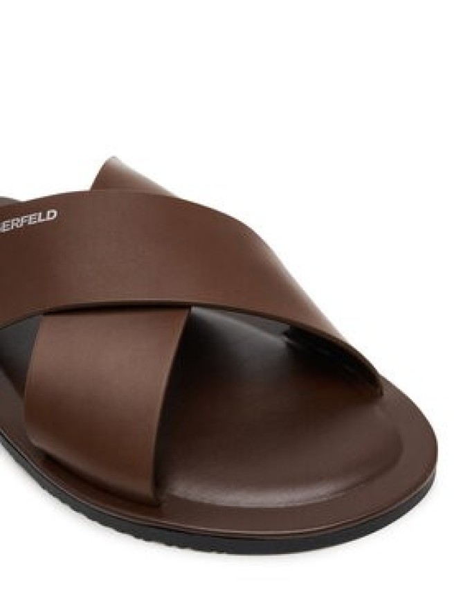 KARL LAGERFELD Klapki Kastor III KL70214 Brązowy