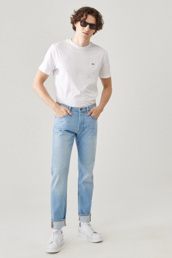 LEE DAREN ZIP FLY MĘSKIE SPODNIE JEANSOWE BLEACHED CODY L707NLUH 112145465