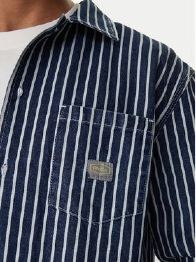 RVCA Koszula jeansowa Dayshift Hickory 23A053511 Niebieski Regular Fit