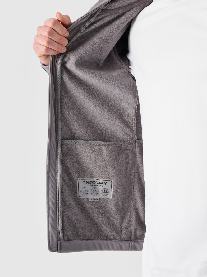 4F Kurtka softshell wiatroodporna membrana 5 000 męska - szara 3XL