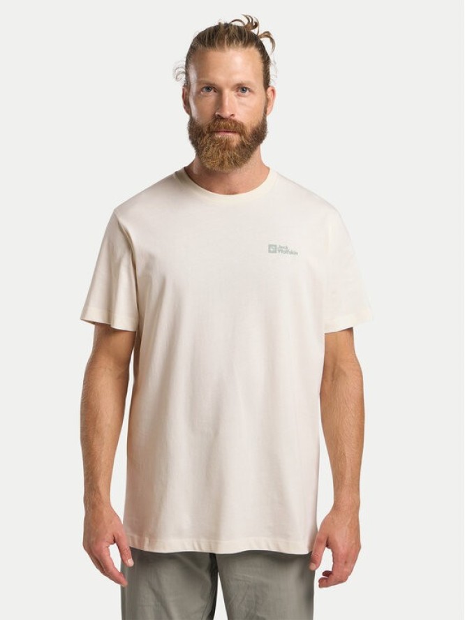 Jack Wolfskin T-Shirt Essential 1808382 Écru Regular Fit
