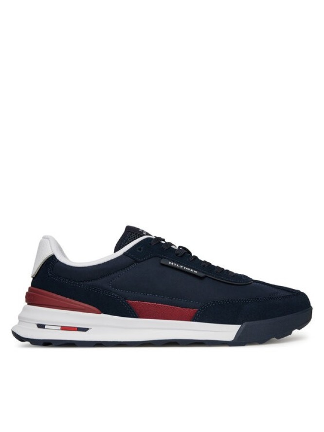 Tommy Hilfiger Sneakersy Retro Runner Nylon Mix FM0FM05523 Granatowy