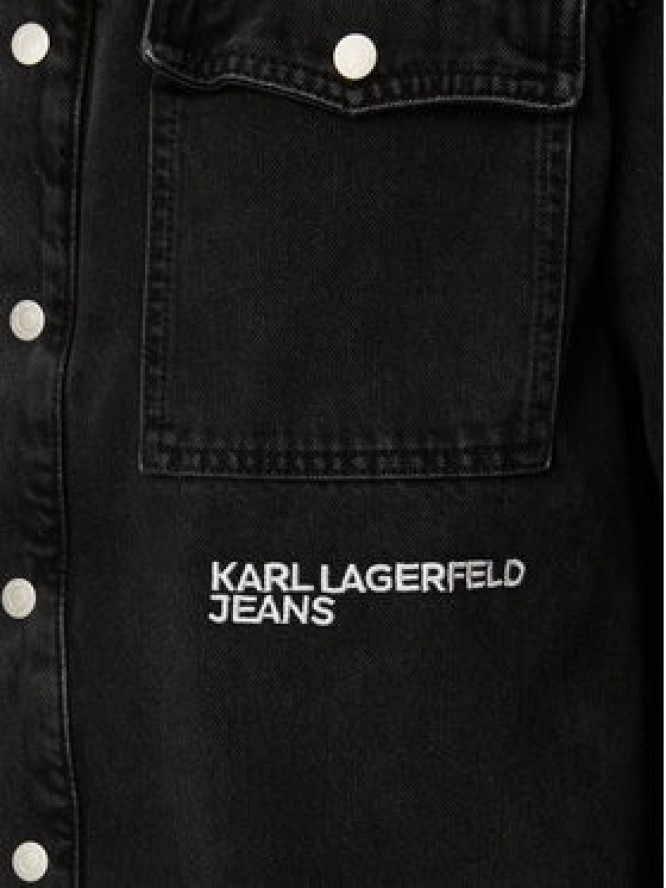 Karl Lagerfeld Jeans Kurtka jeansowa B3M16005 Czarny Regular Fit