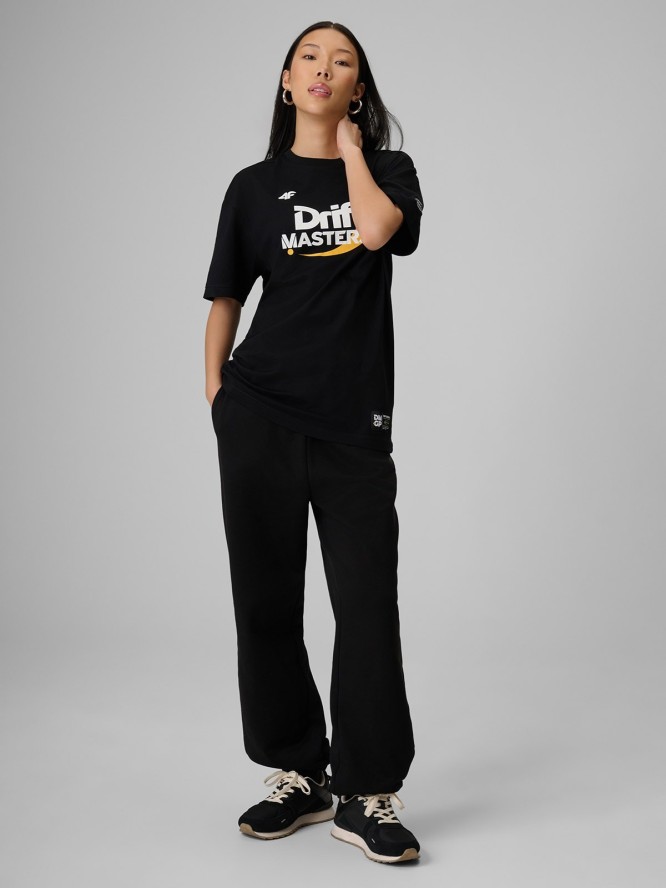 4F T-shirt loose z nadrukiem uniseks 4F x Drift Masters - czarny XS