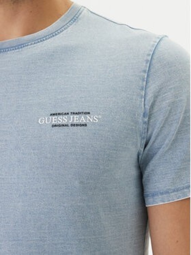 Guess Jeans T-Shirt M6GI55 KCTG1 Niebieski Slim Fit