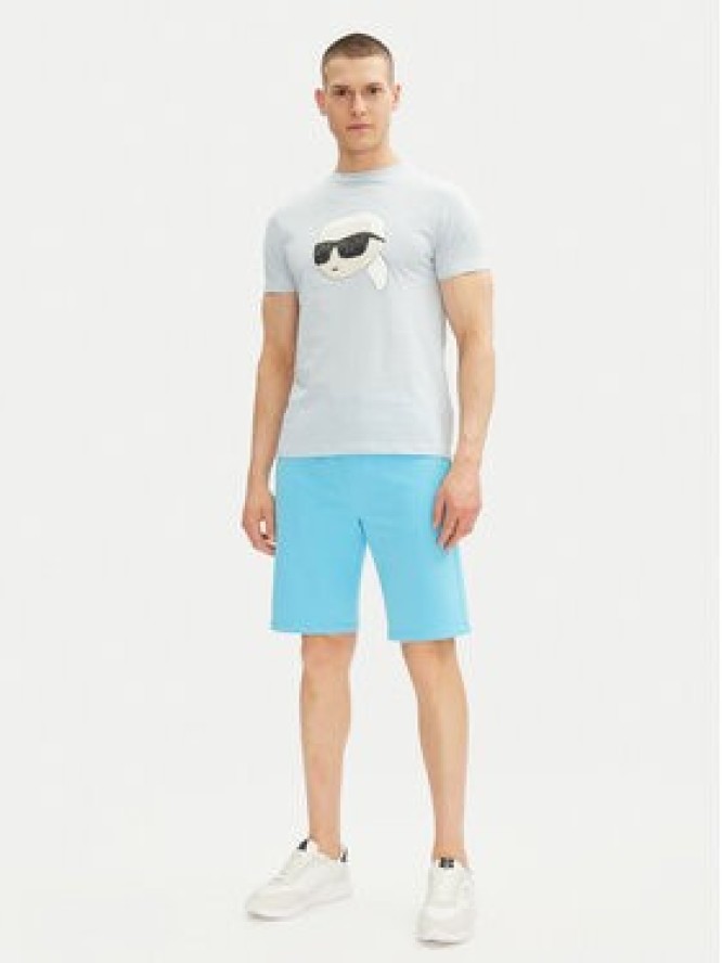 KARL LAGERFELD T-Shirt 755073 552251 Błękitny Regular Fit