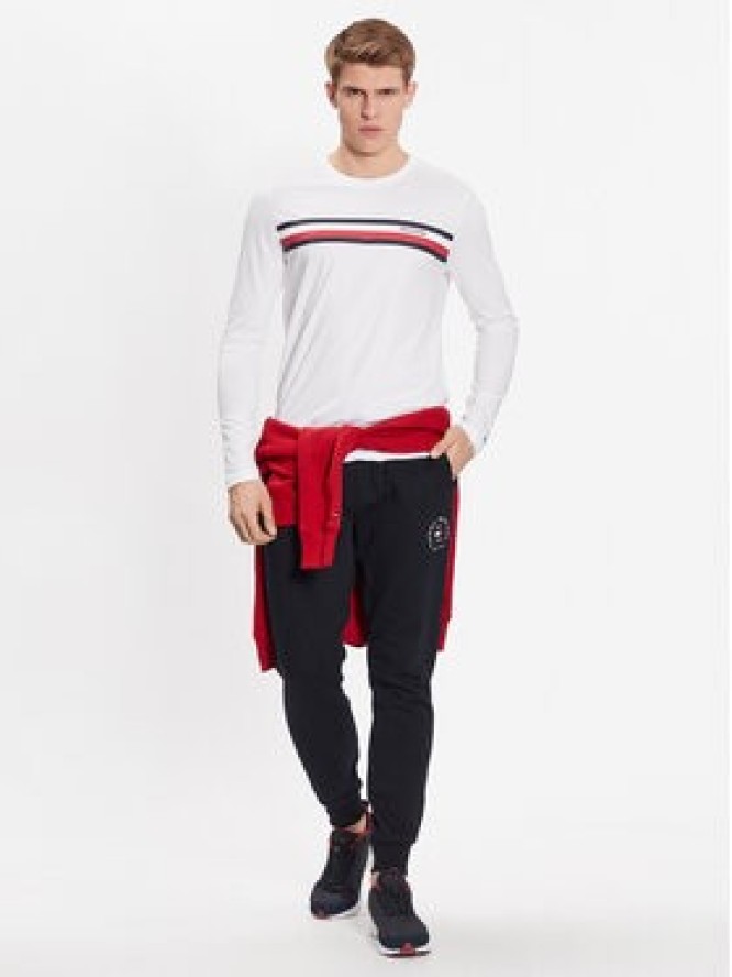 Tommy Hilfiger Longsleeve MW0MW32366 Biały Slim Fit