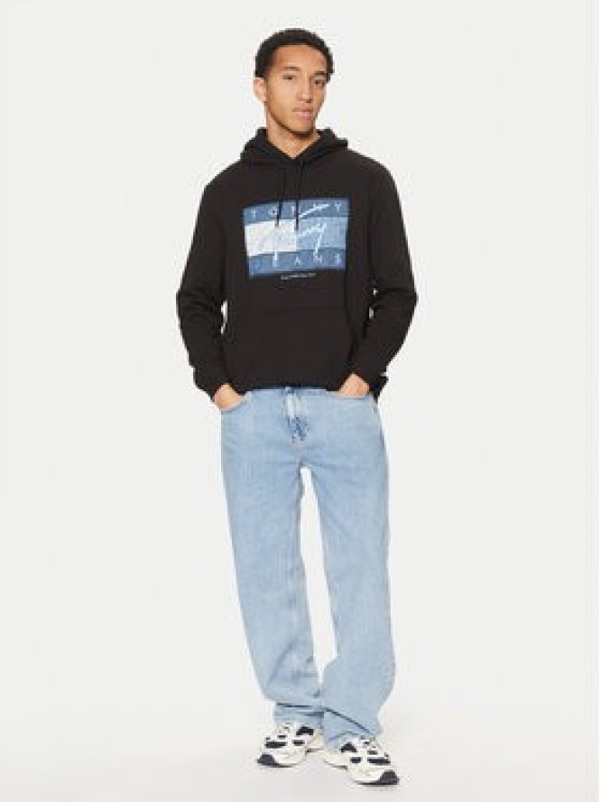 Tommy Jeans Bluza Dna Flag Twist DM0DM21100 Czarny Regular Fit