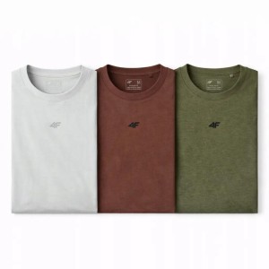 4F T-SHIRT MĘSKI KOSZULKA LIMITOWANA KOMPLET ZESTAW 3 SZTUKI L M3947 SS26