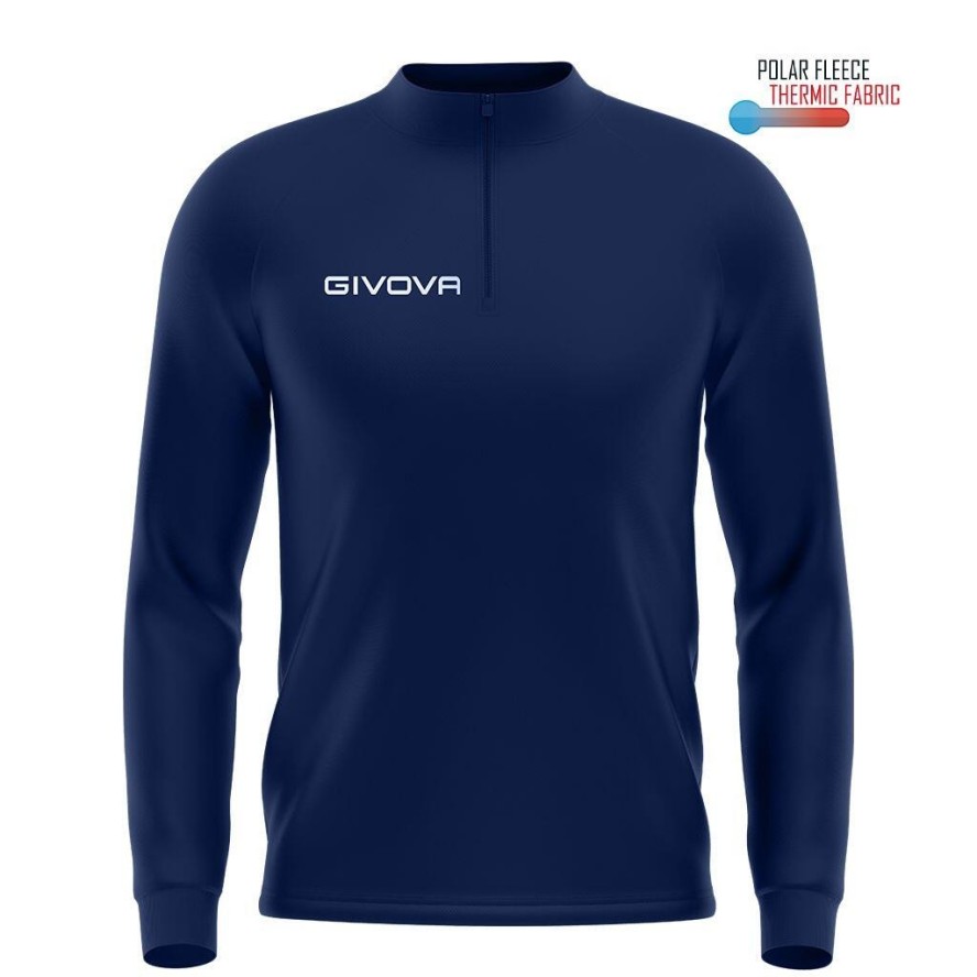 Bluza sportowa - uniwersalna - z półzamkiem i polarem - Maglia Tecnica - Gorm