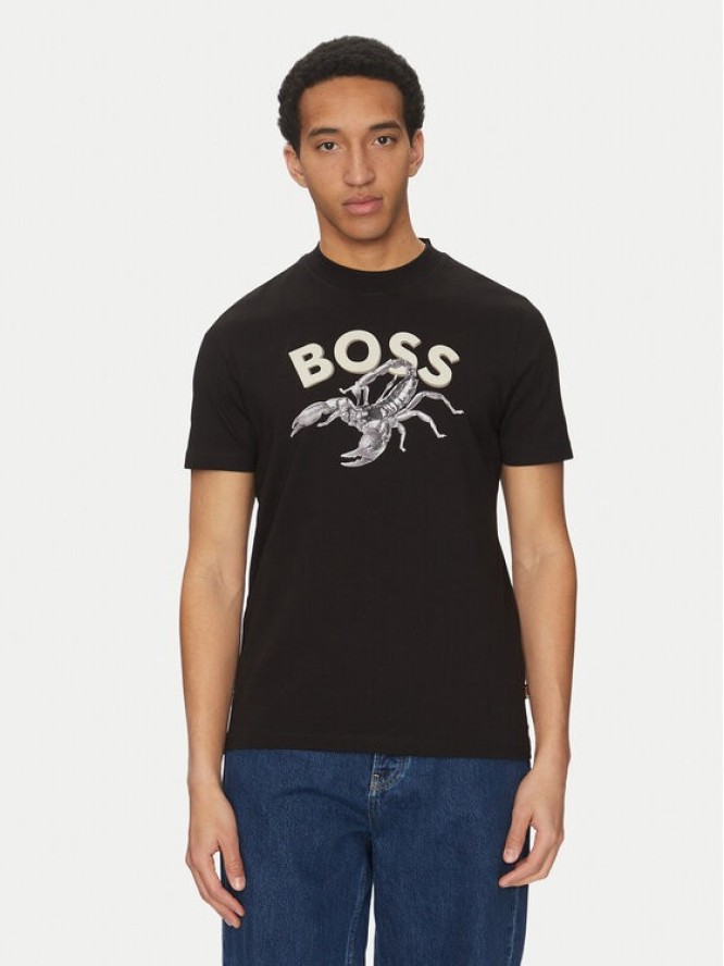 BOSS T-Shirt Te_Bossfish 50539196 Czarny Regular Fit