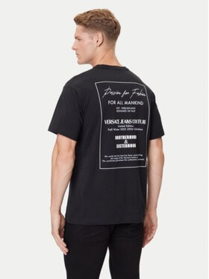 Versace Jeans Couture T-Shirt 79GAHE10 CJ00E Czarny Regular Fit