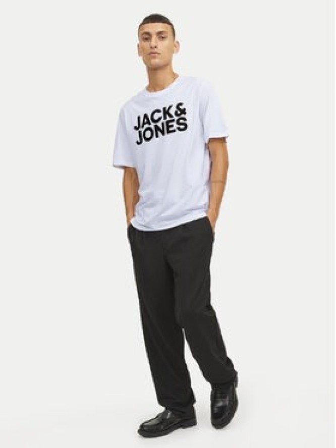 Jack & Jones T-Shirt Corp Logo 12151955 Biały Standard Fit