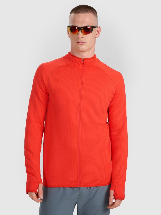 4F Bluza do biegania regular szybkoschnąca męska - czerwona L