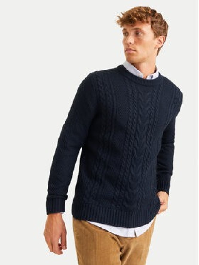 Jack & Jones Sweter Craig 12258480 Granatowy Regular Fit