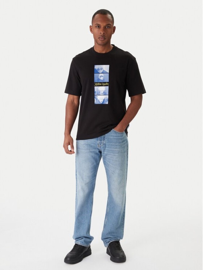 HUGO T-Shirt Nuley JJK 50554841 Czarny Relaxed Fit