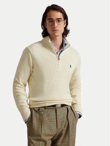 Polo Ralph Lauren Sweter 710859939503 Écru Regular Fit
