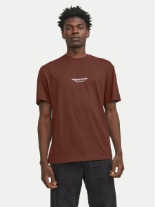 Jack & Jones T-Shirt Vesterbro 12240121 Brązowy Relaxed Fit