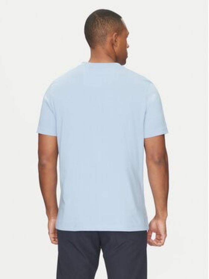 BOSS T-Shirt Tape Logo 50530990 Błękitny Regular Fit