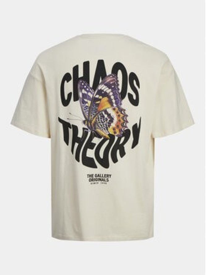 Jack & Jones T-Shirt Jorfrutti 12256926 Écru Wide Fit