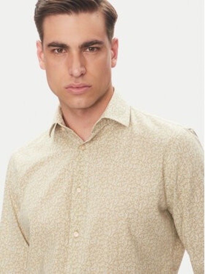 Pierre Cardin Koszula C6 41017.0451 Beżowy Modern Fit