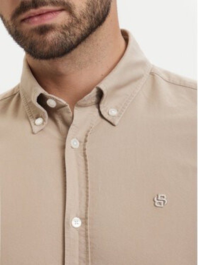 BOSS Koszula H-Roan 50555920 Beżowy Slim Fit