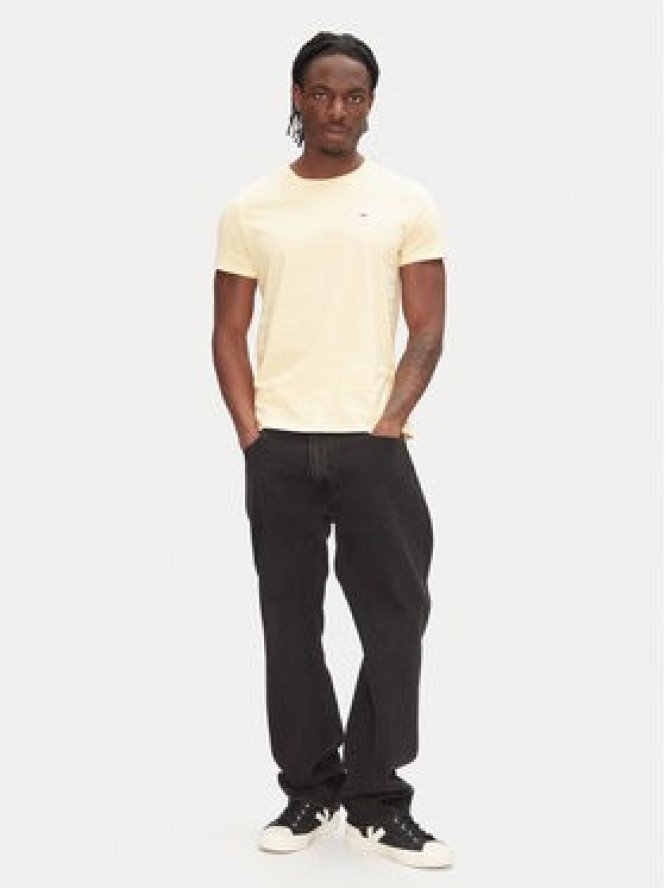 Tommy Jeans T-Shirt DM0DM04411 Żółty Slim Fit