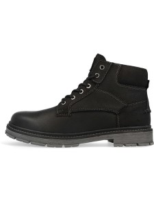 Wrangler Skórzane botki "Allan" w kolorze czarnym rozmiar: 44
