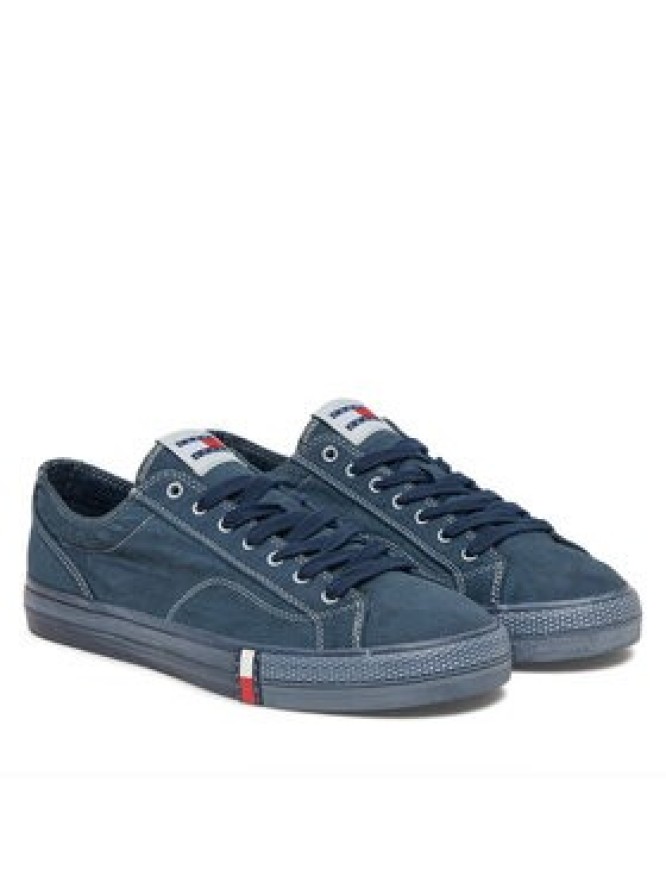 Tommy Jeans Tenisówki Archive Vulc. Y2K Washed Canvas EM0EM01720 Granatowy